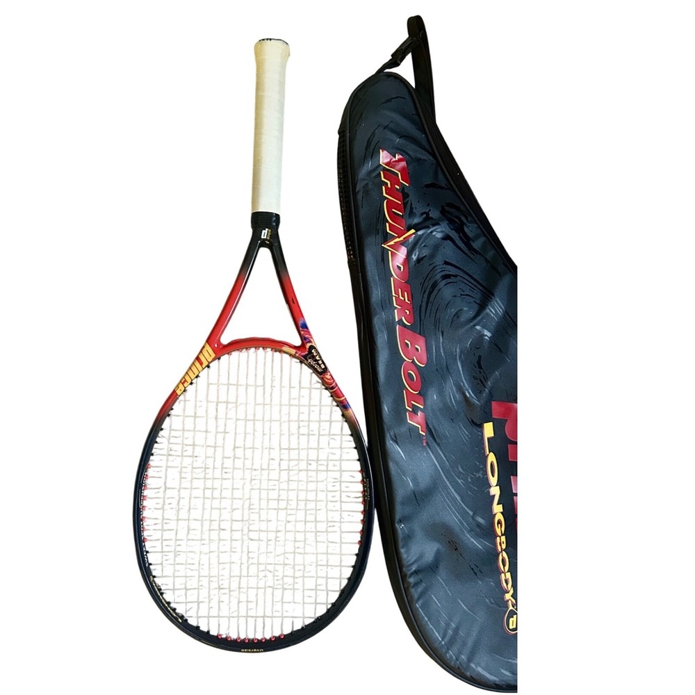 Prince ThunderBolt Longbody vintage 90s Tennis Racquet Oversized‎ With Case